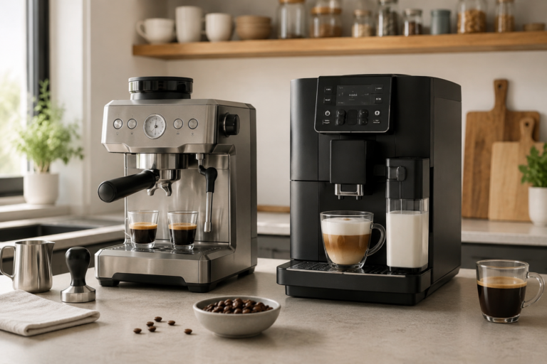 Comparativa entre cafetera espresso semiautomática y superautomática